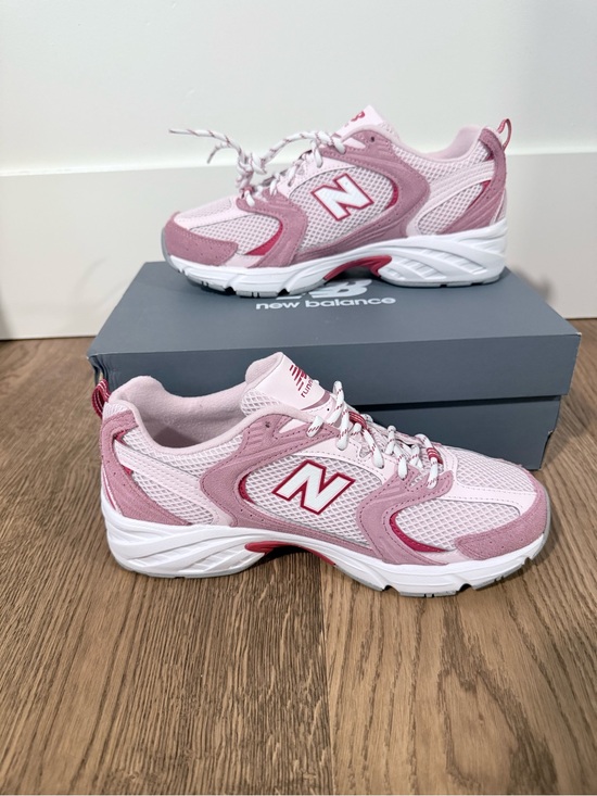 New Balance Shoes - New Balance Women's Pink & White Mesh Suede Sneakers